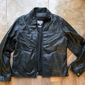 Wilsons Leather Jacket Zip & Button 3M Thinsulate Lining Men's Size Medium